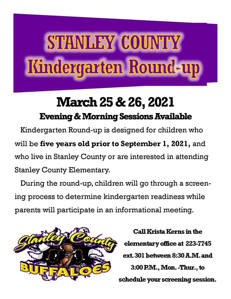 2021 Kindergarten Round-up Flyer