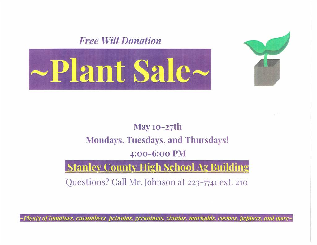 plant sale poster