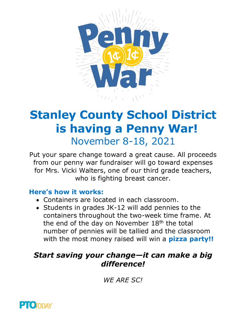 penny war for Mrs. Walters